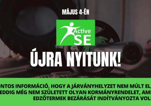 ÚJRA NYITUNK 