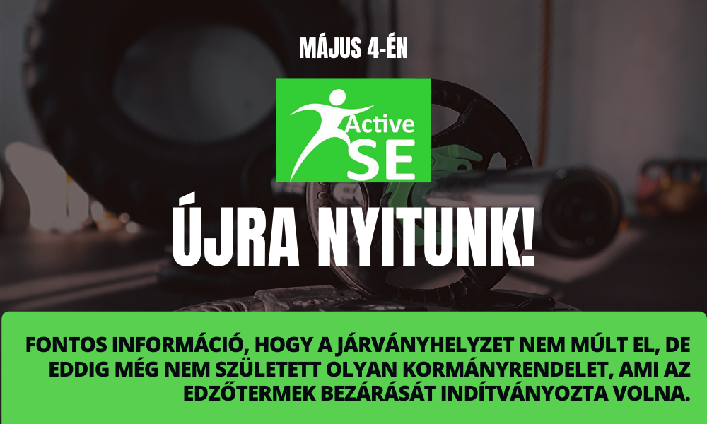 ÚJRA NYITUNK 