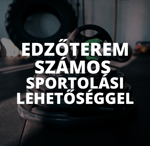 Edzőterem, számos sportolási lehetőséggel